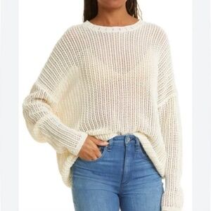 Rag & Bone Riley Open Stitch Sweater – Ivory – Size M – NWOT
